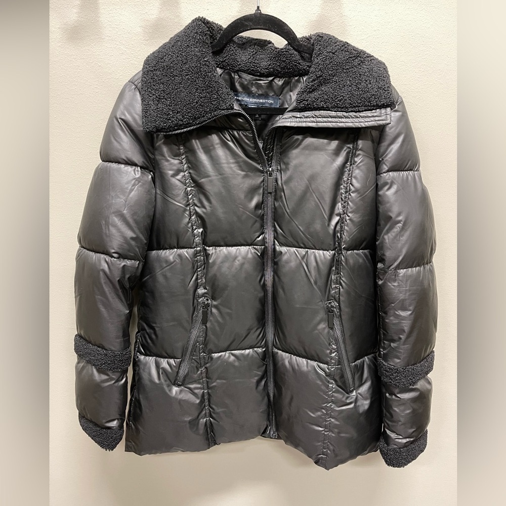 French Connection Black Quilted Jacket